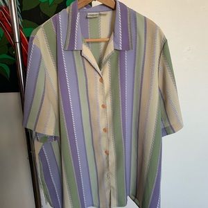 Vintage striped button up